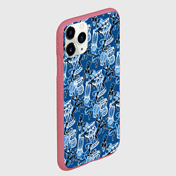 Чехол iPhone 11 Pro матовый Африканские барабанщицы, цвет: 3D-малиновый — фото 2