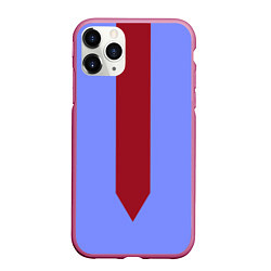 Чехол iPhone 11 Pro матовый Красная стрелка, цвет: 3D-малиновый
