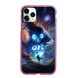 Чехол iPhone 11 Pro матовый Ku Ori and the Will of the Wisps, цвет: 3D-малиновый