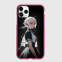 Чехол iPhone 11 Pro матовый Сильфиетта из Реинкарнации безработного, цвет: 3D-малиновый