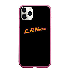 Чехол iPhone 11 Pro матовый L A Noire, цвет: 3D-малиновый