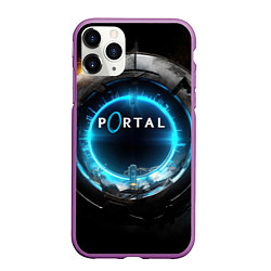 Чехол iPhone 11 Pro матовый Portal логотип игры, цвет: 3D-фиолетовый