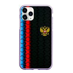 Чехол iPhone 11 Pro матовый Россия спорт герб, цвет: 3D-светло-сиреневый