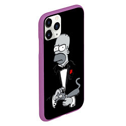 Чехол iPhone 11 Pro матовый Homer - the godfather, цвет: 3D-фиолетовый — фото 2