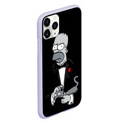 Чехол iPhone 11 Pro матовый Homer - the godfather, цвет: 3D-светло-сиреневый — фото 2