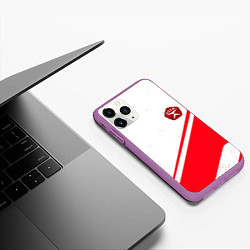 Чехол iPhone 11 Pro матовый СССР спортивный стиль и знак качества, цвет: 3D-фиолетовый — фото 2