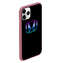 Чехол iPhone 11 Pro матовый Honda neon logo, цвет: 3D-малиновый — фото 2