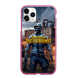 Чехол iPhone 11 Pro матовый PUBG персонаж из игры, цвет: 3D-малиновый