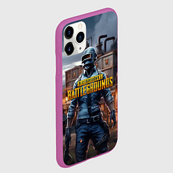 Чехол iPhone 11 Pro матовый PUBG персонаж из игры, цвет: 3D-фиолетовый — фото 2