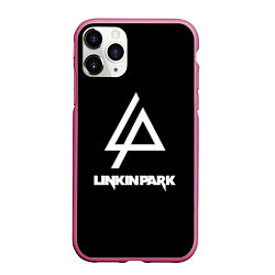 Чехол iPhone 11 Pro матовый Linkin park logo brend music, цвет: 3D-малиновый