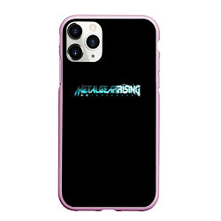 Чехол iPhone 11 Pro матовый Metal gear rising logo, цвет: 3D-розовый