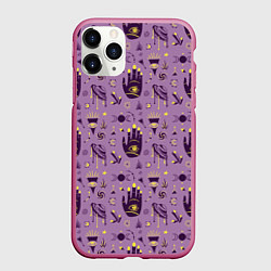 Чехол iPhone 11 Pro матовый Знаки астрологии, цвет: 3D-малиновый