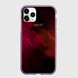 Чехол iPhone 11 Pro матовый Smile and colors, цвет: 3D-фиолетовый