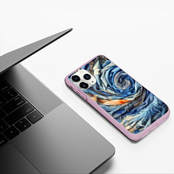 Чехол iPhone 11 Pro матовый Джинсовая воронка - модный тренд, цвет: 3D-розовый — фото 2