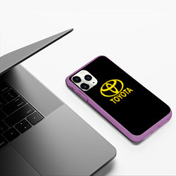 Чехол iPhone 11 Pro матовый Toyota yellow, цвет: 3D-фиолетовый — фото 2