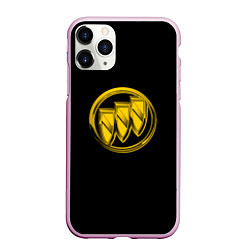 Чехол iPhone 11 Pro матовый Buick logo yellow, цвет: 3D-розовый