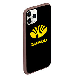 Чехол iPhone 11 Pro матовый Daewoo logo yellow, цвет: 3D-коричневый — фото 2