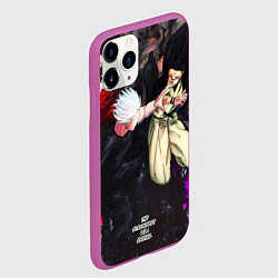 Чехол iPhone 11 Pro матовый Сукуна против годжо в цвете - Магическая битва, цвет: 3D-фиолетовый — фото 2