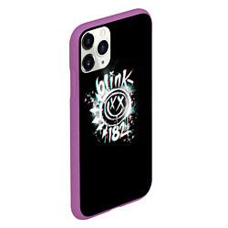 Чехол iPhone 11 Pro матовый Blink-182 glitch, цвет: 3D-фиолетовый — фото 2