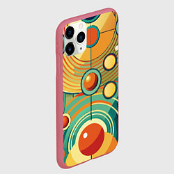 Чехол iPhone 11 Pro матовый Схема центра вселенной, цвет: 3D-малиновый — фото 2