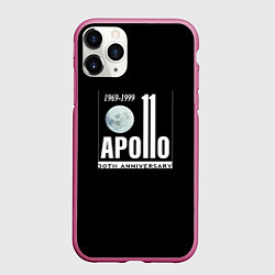 Чехол iPhone 11 Pro матовый Apollo space, цвет: 3D-малиновый