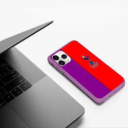 Чехол iPhone 11 Pro матовый Tottenham fc geometry, цвет: 3D-фиолетовый — фото 2