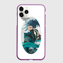 Чехол iPhone 11 Pro матовый Wuthering Waves, цвет: 3D-фиолетовый