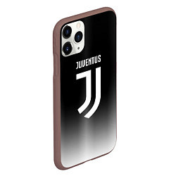 Чехол iPhone 11 Pro матовый Ювентус серый градиент, цвет: 3D-коричневый — фото 2