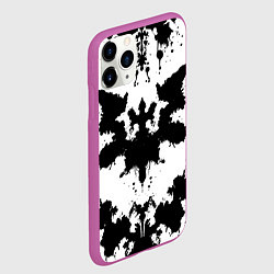Чехол iPhone 11 Pro матовый Психоделический тест Роршаха, цвет: 3D-фиолетовый — фото 2