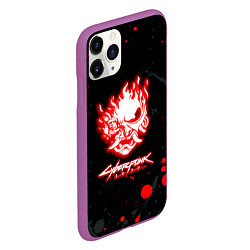 Чехол iPhone 11 Pro матовый Samurai flame logo, цвет: 3D-фиолетовый — фото 2