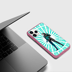 Чехол iPhone 11 Pro матовый Кафка Хибино в форме кайдзю, цвет: 3D-малиновый — фото 2