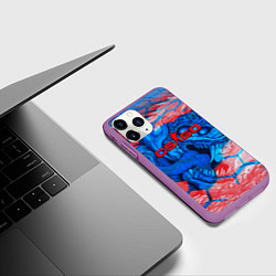 Чехол iPhone 11 Pro матовый Скоростной зверь скин кс го, цвет: 3D-фиолетовый — фото 2