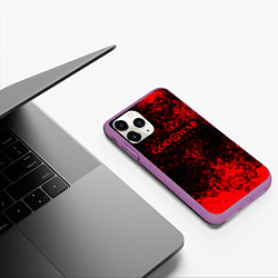 Чехол iPhone 11 Pro матовый God of war ragnar blood, цвет: 3D-фиолетовый — фото 2