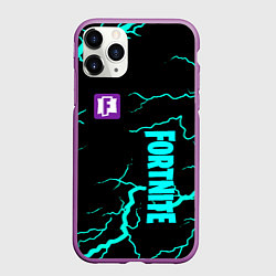 Чехол iPhone 11 Pro матовый Fortnite storm games, цвет: 3D-фиолетовый