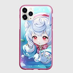 Чехол iPhone 11 Pro матовый Genshin Impact Сиджвин, цвет: 3D-малиновый