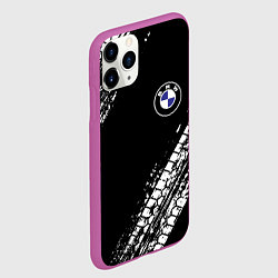 Чехол iPhone 11 Pro матовый BMW : автомобильные текстуры шин, цвет: 3D-фиолетовый — фото 2