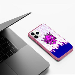 Чехол iPhone 11 Pro матовый Samurai logo cdproject, цвет: 3D-малиновый — фото 2