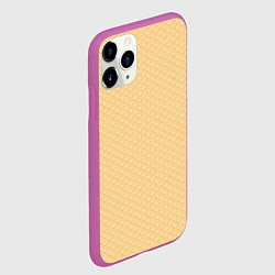 Чехол iPhone 11 Pro матовый Паттерн сетчатый чашуйчетый, цвет: 3D-фиолетовый — фото 2