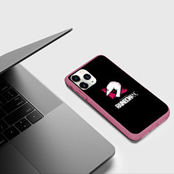 Чехол iPhone 11 Pro матовый Rainbow six шутер гейм стиль, цвет: 3D-малиновый — фото 2