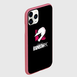 Чехол iPhone 11 Pro матовый Rainbow six шутер гейм стиль, цвет: 3D-малиновый — фото 2