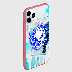 Чехол iPhone 11 Pro матовый Samurai logo howl, цвет: 3D-малиновый — фото 2