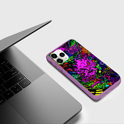Чехол iPhone 11 Pro матовый Samurai optical sreel logo, цвет: 3D-фиолетовый — фото 2