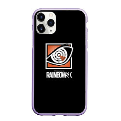 Чехол iPhone 11 Pro матовый Rainbow six logo ubisoft favorite, цвет: 3D-светло-сиреневый