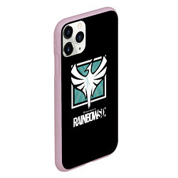 Чехол iPhone 11 Pro матовый Rainbow six logo game ubisoft, цвет: 3D-розовый — фото 2