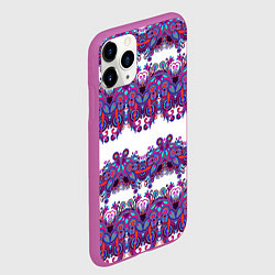 Чехол iPhone 11 Pro матовый Узорчатый фиолетовый орнамент, цвет: 3D-фиолетовый — фото 2