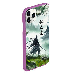 Чехол iPhone 11 Pro матовый Samurai - ghost of Tsushima, цвет: 3D-фиолетовый — фото 2