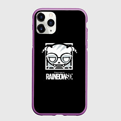 Чехол iPhone 11 Pro матовый Rainbow six logo games action, цвет: 3D-фиолетовый