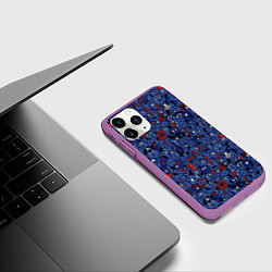 Чехол iPhone 11 Pro матовый Человечки панки, цвет: 3D-фиолетовый — фото 2