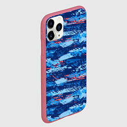 Чехол iPhone 11 Pro матовый Яркий абстрактный рисунок для спорта, цвет: 3D-малиновый — фото 2