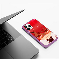 Чехол iPhone 11 Pro матовый Моя подруга олениха Нокотан Нэко Нэкоямада, цвет: 3D-фиолетовый — фото 2